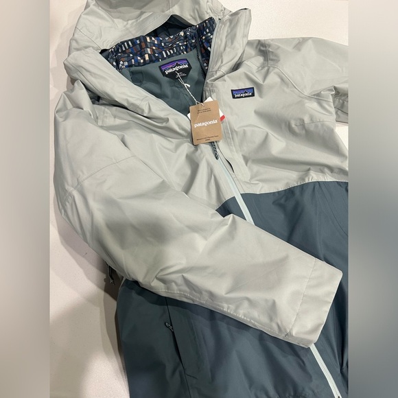 Patagonia Women's M Medium 3-in-1 Powder Town Jacket Ski Sleet Green Grey NWT - Picture 7 of 8